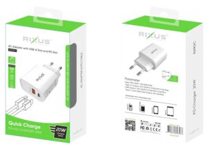 Kućni brzi punjač / adapter Rixus RX90C USB Tip-C PD 20W